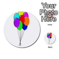 Colorful Balloons Multi-purpose Cards (round)  by Valentinaart