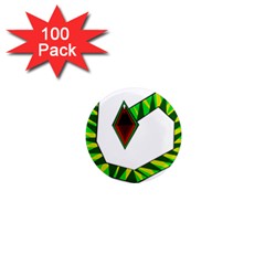 Decorative Snake 1  Mini Magnets (100 Pack)  by Valentinaart