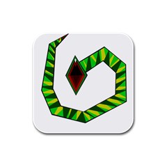 Decorative Snake Rubber Square Coaster (4 Pack)  by Valentinaart