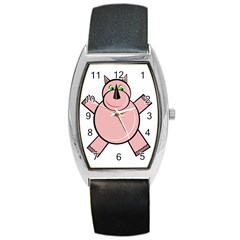 Pink Rhino Barrel Style Metal Watch by Valentinaart