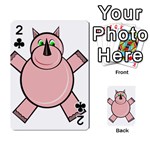 Pink Rhino Playing Cards 54 Designs  Front - Club2