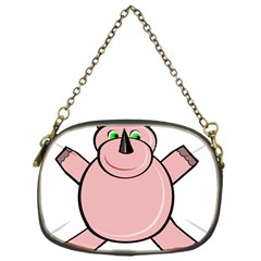 Pink Rhino Chain Purses (one Side)  by Valentinaart
