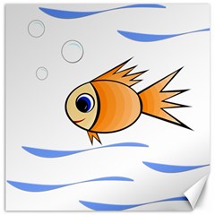 Cute Fish Canvas 20  X 20   by Valentinaart