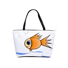 Cute Fish Shoulder Handbags by Valentinaart