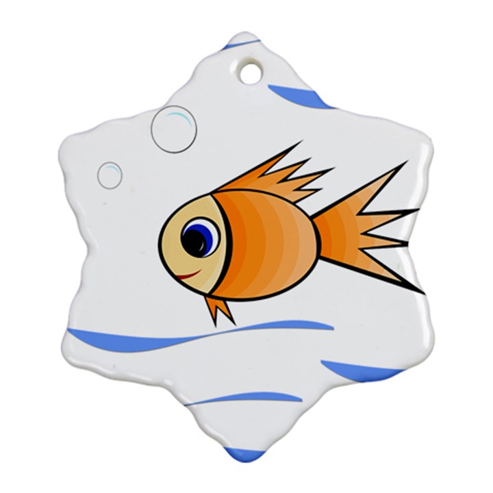 Cute Fish Snowflake Ornament (2-Side)