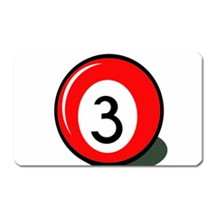 Billiard Ball Number 3 Magnet (rectangular) by Valentinaart