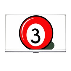 Billiard Ball Number 3 Business Card Holders by Valentinaart