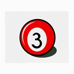 Billiard Ball Number 3 Small Glasses Cloth (2-side) by Valentinaart