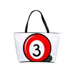 Billiard Ball Number 3 Shoulder Handbags by Valentinaart