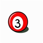 Billiard ball number 3 Large Garden Flag (Two Sides) Back