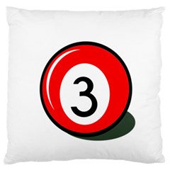 Billiard Ball Number 3 Standard Flano Cushion Case (two Sides) by Valentinaart