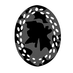 Decorative Elegant Design Oval Filigree Ornament (2-Side) 