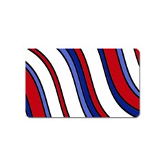 Decorative Lines Magnet (name Card) by Valentinaart
