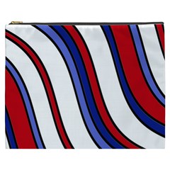 Decorative Lines Cosmetic Bag (xxxl)  by Valentinaart