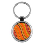 Orange lines Key Chains (Round)  Front