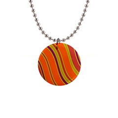 Orange Lines Button Necklaces by Valentinaart