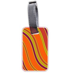 Orange Lines Luggage Tags (two Sides) by Valentinaart