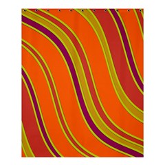 Orange Lines Shower Curtain 60  X 72  (medium)  by Valentinaart