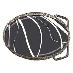 Black And White Elegant Design Belt Buckles by Valentinaart