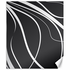 Black And White Elegant Design Canvas 20  X 24   by Valentinaart