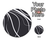 Black and white elegant design Multi-purpose Cards (Round)  Front 7