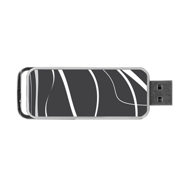 Black and white elegant design Portable USB Flash (One Side)