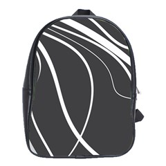 Black And White Elegant Design School Bags (xl)  by Valentinaart