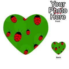 Ladybugs Multi-purpose Cards (heart)  by Valentinaart