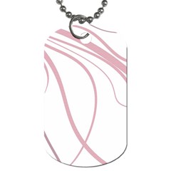 Pink Elegant Lines Dog Tag (two Sides) by Valentinaart