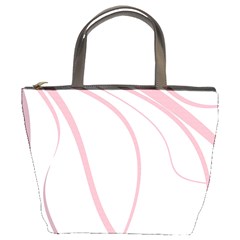 Pink Elegant Lines Bucket Bags by Valentinaart