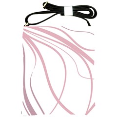 Pink Elegant Lines Shoulder Sling Bags by Valentinaart