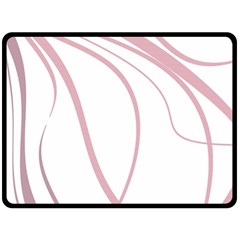 Pink Elegant Lines Fleece Blanket (large)  by Valentinaart