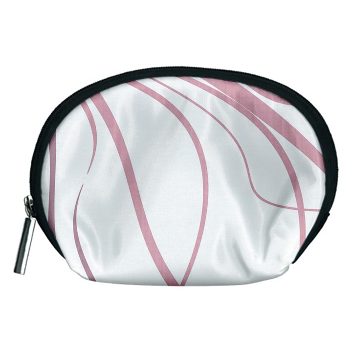 Pink elegant lines Accessory Pouches (Medium) 