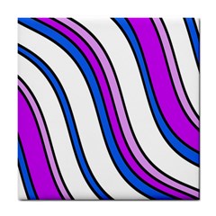 Purple Lines Tile Coasters by Valentinaart