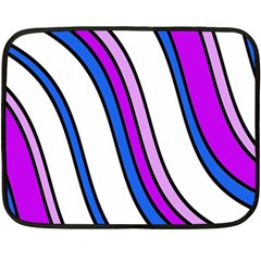 Purple Lines Double Sided Fleece Blanket (mini)  by Valentinaart