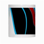 Blue, Red, Black And White Design White Mugs Center