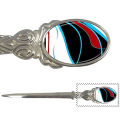 Blue, Red, Black And White Design Letter Openers by Valentinaart