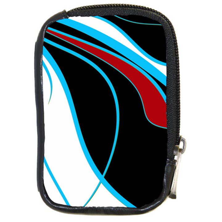 Blue, Red, Black And White Design Compact Camera Cases