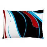 Blue, Red, Black And White Design Pillow Case (Two Sides) Front