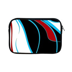 Blue, Red, Black And White Design Apple Ipad Mini Zipper Cases by Valentinaart
