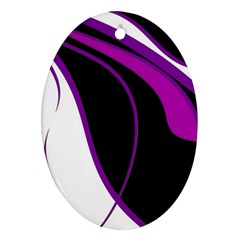 Purple Elegant Lines Oval Ornament (two Sides) by Valentinaart