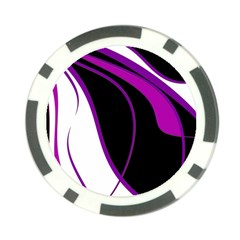 Purple Elegant Lines Poker Chip Card Guards by Valentinaart