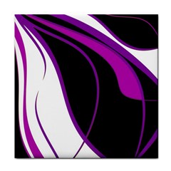 Purple Elegant Lines Face Towel by Valentinaart