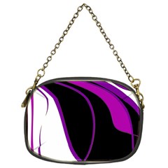 Purple Elegant Lines Chain Purses (one Side)  by Valentinaart