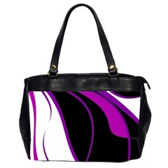 Purple Elegant Lines Office Handbags (2 Sides)  by Valentinaart