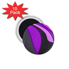 Purple Elegant Lines 1 75  Magnets (10 Pack) 