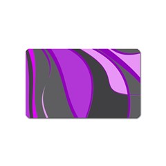 Purple Elegant Lines Magnet (name Card) by Valentinaart