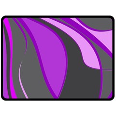 Purple Elegant Lines Fleece Blanket (large)  by Valentinaart
