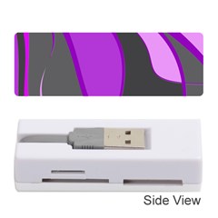 Purple Elegant Lines Memory Card Reader (stick)  by Valentinaart