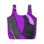 Purple Elegant Lines Full Print Recycle Bags (M)  Front